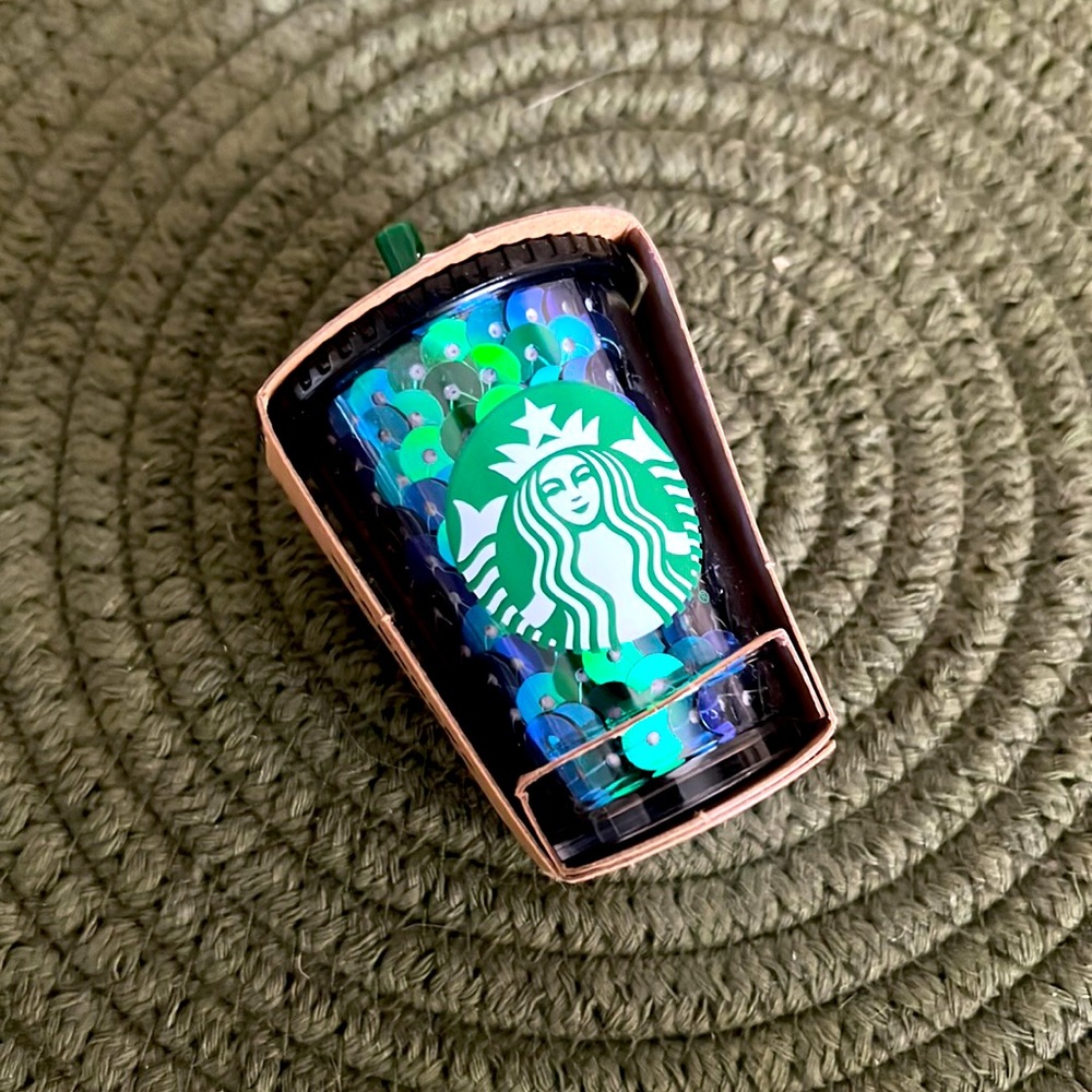 Starbucks sequins keychain mini cup Europe